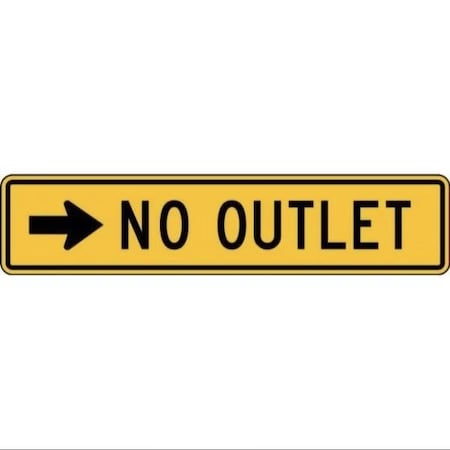 Accuform LANE GUIDANCE SIGN NO OUTLET ARROW FRW541DP FRW541DP